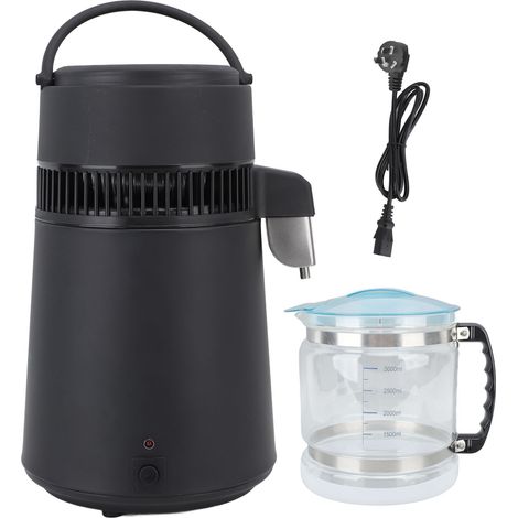 Distillateur d'eau 4L acier inoxydable arrêt automatique 750W générateur d'eau distillée entièrement automatique pour maison laboratoire bureau fiche AU 220V (1/5)