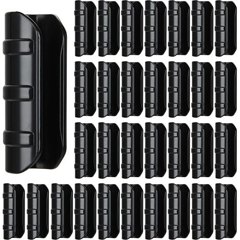 Lot de 50 clips de serre en ABS noir, adaptés aux colliers de serrage de tuyaux de serre, aux filets d'ombrage et aux abris de jardin (1/4)