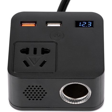 Convertisseur 12V vers 220V 150W Onduleur Voiture Chargeur USB QC3.0 Prise Adaptateur (1/5)