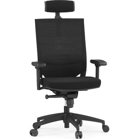 Bürostuhl / Chefsessel PORTO MAX HIGH I Stoff schwarz hjh OFFICE (1/5)
