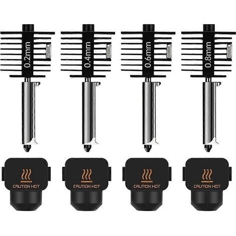 4er-Pack Düsen aus gehärtetem Stahl (0,2/0,4/0,6/0,8 mm) für Bamboo A1 Mini/A1 Hotend-Kits – Ersatzteile für 3D-Drucker (1/5)