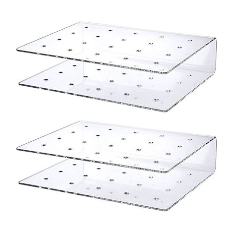 2 pièces/ensemble Pop Hållare Creative Slitstark Dubbellager Design Akryl 20 Hål Cake Pop Stand Rack pour le festival (1/4)