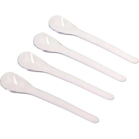 Fackelmann Eilöffel 14 cm transparent oder weiß 4 Stück Küchenhelfer