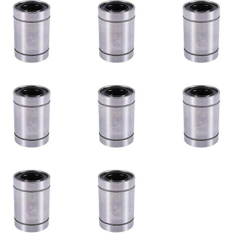 8X LM25UU 25 mm x 40 mm x 59 mm Bague de roulement à billes à mouvement linéaire avec joint en caoutchouc double face QAQ (1/5)