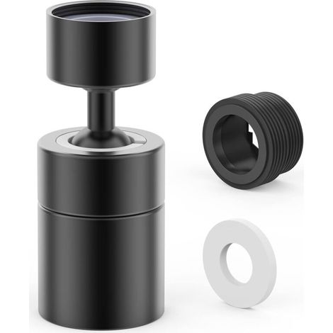 Aérateur de robinet pivotant à 360 ° 2 modes d'économie d'eau réglable brise-robinet filtre d'évier pour cuisine et salle de bain - brise-robinet aérateur (laqué)