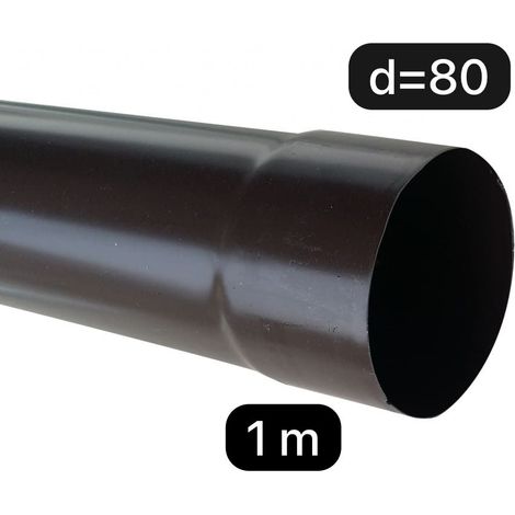 Tubo pluviale in p.v.c. Ø80 testa di moro 1 ml