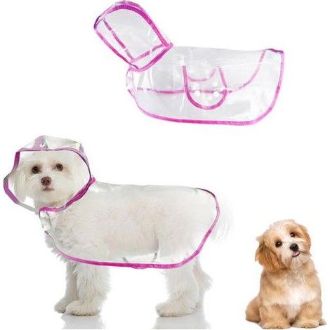 Imperméable et Coupe-Vent pour Animaux de Compagnie, pour Chien avec Capuche Imperméable Transparent pour Chien Poncho, (1/5)