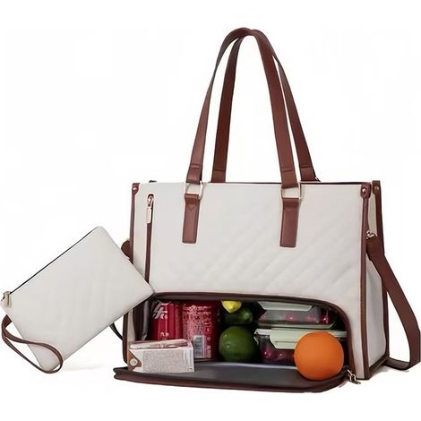 Sac isotherme repas 42x30x18 cm portable compartiment déjeuner (1/5)