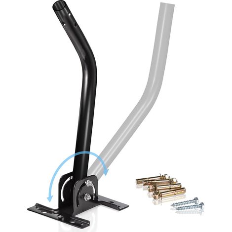 Support Antenne Type J Angle Réglable, avec Base Fixe en Acier Inoxydable adapté à l'installation Diverses Antennes Extérieures pour antenne Satellite Dish Support Toit Satellite (1/5)