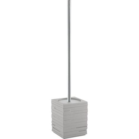 Scopino con ciuffo in setole d'appoggio in resina QU33 Gedy serie QUADROTTO Grigio (1/2)