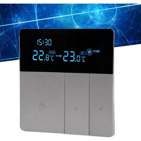 Thermostat à panneau de commande manuel gris AC90V-240V 16A chauffage électrique (1/5)