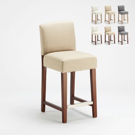 Tabouret haut en bois style Henriksdal pour bars et cuisines Comfort - Beige (1/5)