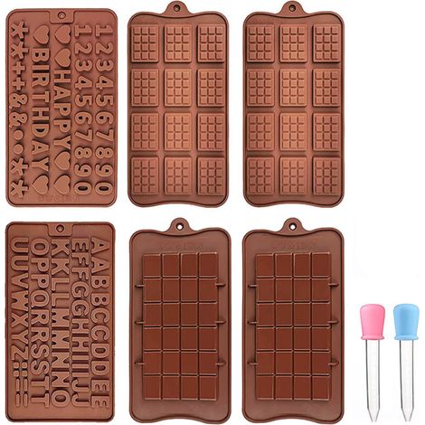 Moule à chocolat en silicone « Lettres et chiffres » Moules en silicone pour lettres et chiffres en chocolat Moule en silicone pour l'alphabet Moules en silicone pour chocolat et glaçons Moule à fonda (1/5)