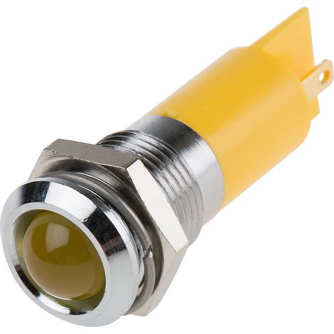 Voyant LED clignotante Jaune RS PRO, dia. 14mm, 24V c.c. ( Prix pour 1 )