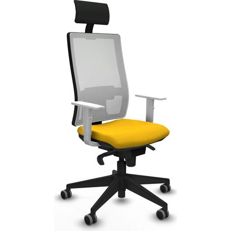 Piqueras y Crespo 4B066G1 Chaise de Bureau Jaune Ergonomique (1/3)