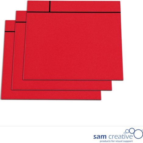 Magnetische Scrum Notizblätter 10x10 cm rot