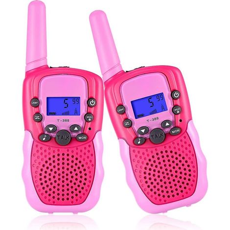 lot De 2 Jouets Talkie-walkie Roses Pour Les Enfants De 3 12 Ans, Radio Bidirectionnelle Pour Enfants, 8 Canaux, Porte De 3 Km, Parfait Pour L'av (1/5)