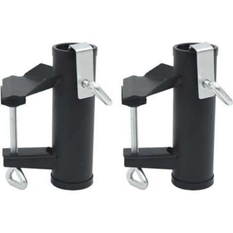 Pinces à Parasol pour Balcon 2 pcs 25-38 mm Acier,Accessoires pour parasols & voiles d'ombrage,0.82KG-4003383 (1/4)