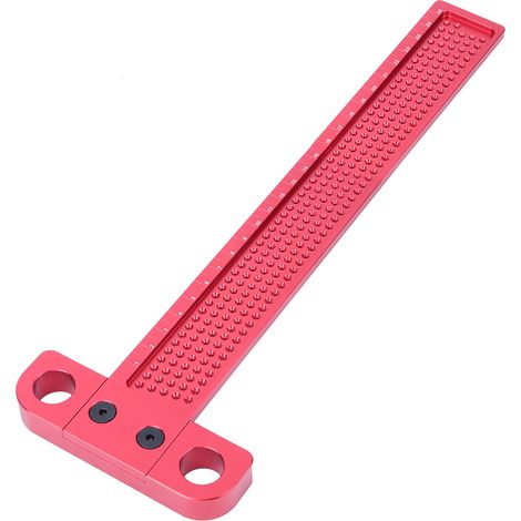 Anreißlineal T-Typ aus Aluminiumlegierung, Lochlehre, Schreiner-Markierungswerkzeug (Stil C) (1/5)