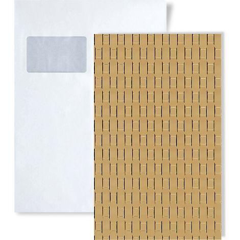 1 MUSTERSTÜCK S-24955 WallFace RATTAN 20 Gold STRUCTURE Collection  Wandpaneel MUSTER in ca. DIN A5 Größe