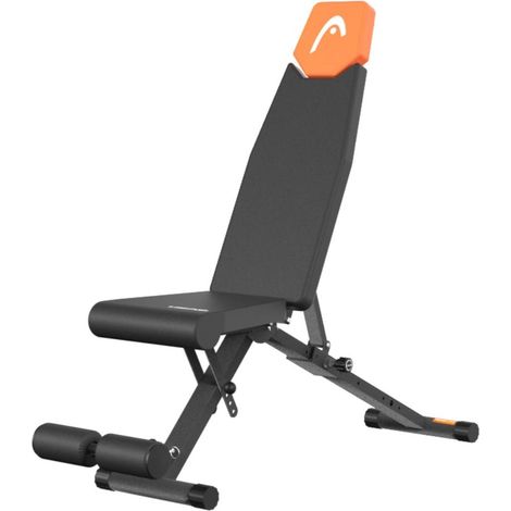 HEAD Panca Fitness Regolabile 120kg Acciaio Ripiegabile Schienale 5 Posizioni (1/5)