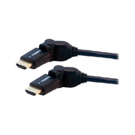 Cable vidéo Câble HDMI orientable haute vitesse 3D avec Ethernet mâle / mâle 1 8m