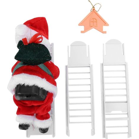 Dekorative elektrische Kletter-Weihnachtsmann-Girlande für den Weihnachtsbaum, festliches Hängespielzeug, Partydekoration (1/5)