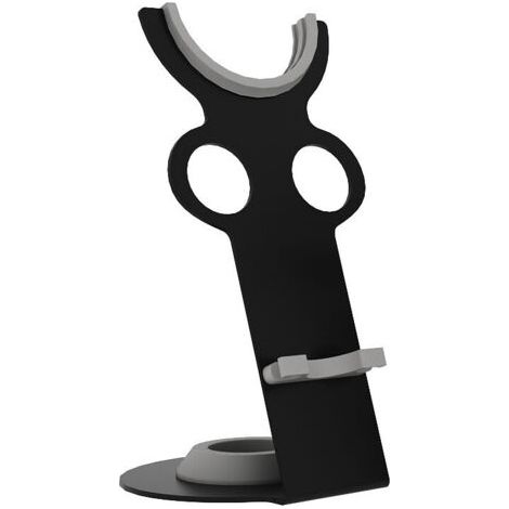Support noir pour sèche-cheveux, étagère de rangement, présentoir pour sèche-cheveux, organisation. (1/5)