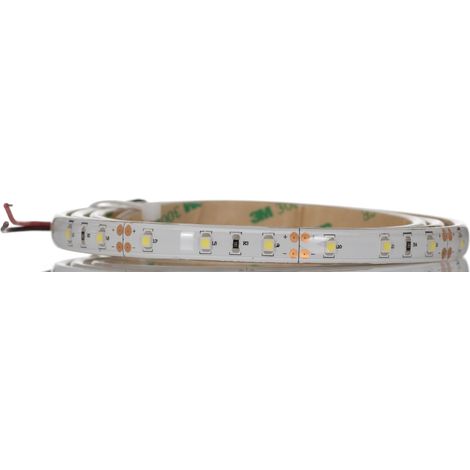 Rs Pro – Ruban LED blanc 1m 12V 5500K – Indice IP65 – 60 LEDs/m – 550lm/m – Souple pour installation intérieure/extérieure