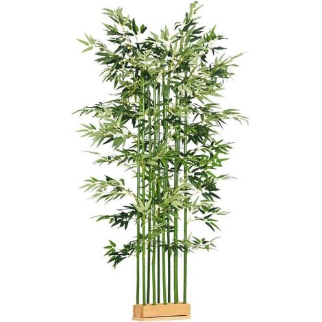 Bambou artificiel vert de 180 cm au rendu naturel, plante décorative sans entretien pour intérieur (1/5)