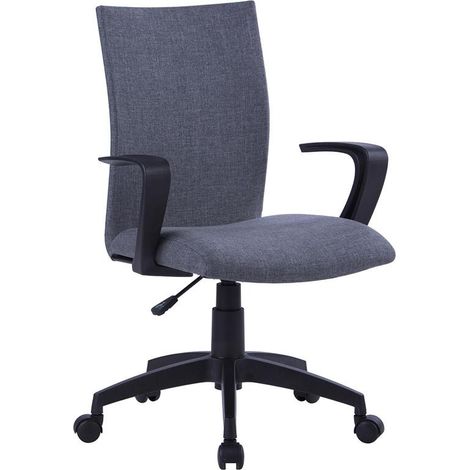 Chaise de bureau Rome Tissu grise (1/5)