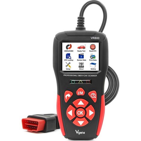 Vgate VR800 Valise Diagnostic OBD2 Écran TFT Couleur – Lecteur Code Défaut Moteur Français, Effacer Voyant, Données Live, Multimarque 12V (1/5)