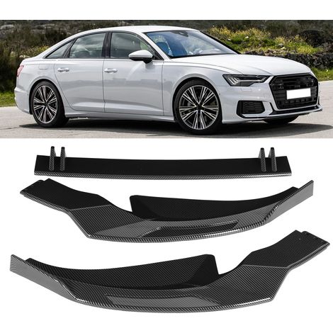 (Übergroße und übergewichtige Fahrzeuge werden über eine separate Linie transportiert) Modifikation für Audi A6 C8 2019: Frontlippe aus Kohlefaser mit dreiteiliger geteilter Frontstoßstange (Standardv (1/5)