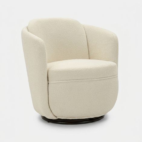 Gepolsterter Drehsessel aus Stoff Torino - Beige (1/5)
