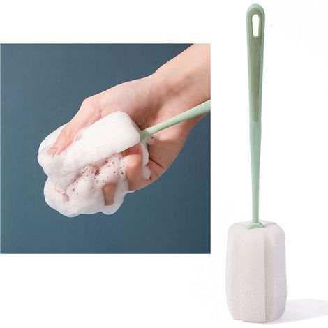 Flaschenbürsten-Schwamm mit langem Griff, Komfortklaue, vielseitig einsetzbar, strapazierfähiger PVC-Schwamm, für die Küche (1/5)