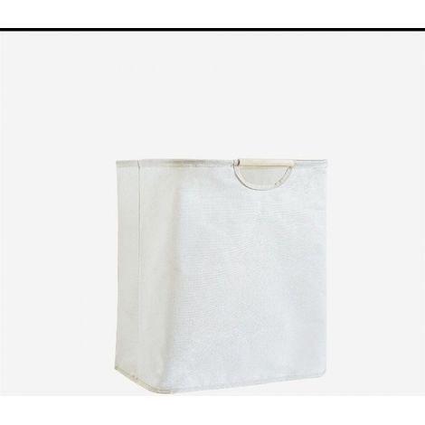 Panier à Linge avec Poignée en Bois Panier à Linge Sale à la Main Maison Japonaise Oxford Vêtements Vêtements Change Sac de Rangement Pliable Panier à Linge Tissu Panier de Rangement Beige Grand (1/4)
