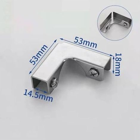 4 Pièces Pince À Verre Acier Laminé Froid Fixation Carrelage Renfort Protecteur Angle Type L Épaisseur 6-12 Mm (1/4)