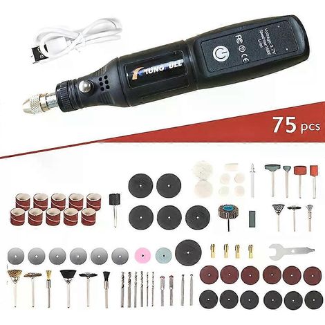 Mini perceuse électrique 37V USB sans fil, outil rotatif pour le travail du bois, stylo de gravure pour bijoux, métal et verre (1/4)
