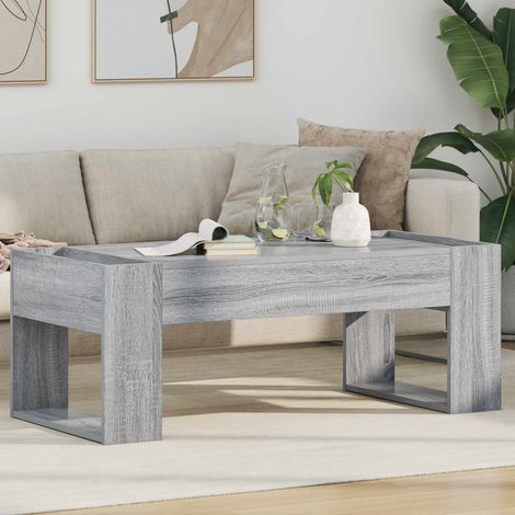 Mesa de Café Gris 110 x 50 x 41 cm Madera de ingeniería