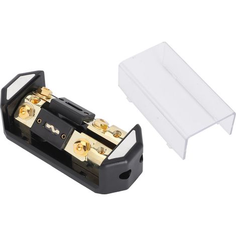 Boîte de support de fusible 2 voies 100A, bloc de Distribution 1x0GA In 2x4GA Out pour Modification Audio stéréo de voiture (1/5)