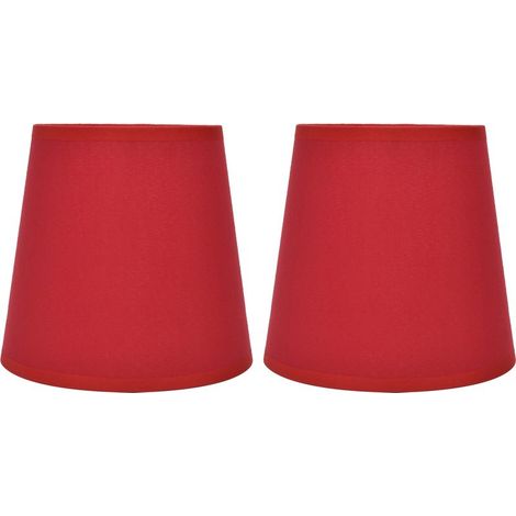 Lampenschirm – Stoff und Eisen – Für E14-Lampen – Geeignet für Kronleuchter, Tischlampen, Stehlampen, Wandlampen – 2 Stück (1/5)