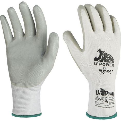Paire de gants de travail t11 - enduit nitrile, leger et resistant (1/5)