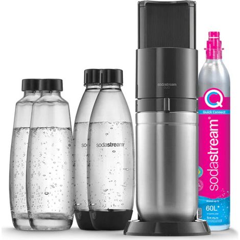 máquina de refrescos de agua + 2 botellas + 1 cilindro + 2 garrafas - duoncb - sodastream - (1/5)
