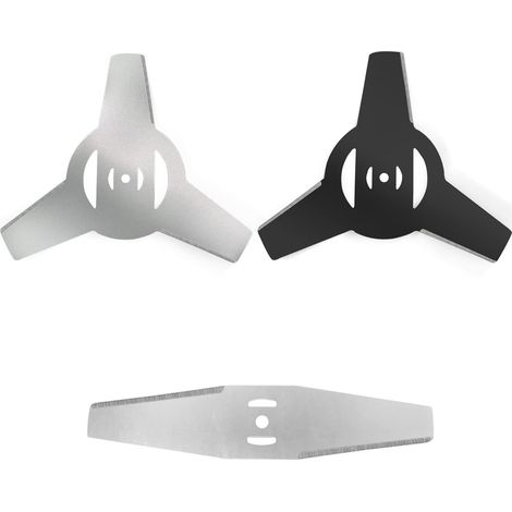 Lot de 3 têtes de rechange pour tondeuse à gazon électrique, lame à 3 dents et 1 lame de débroussailleuse en métal, lame de désherbeur pour tondeuse à gazon électrique (1/5)