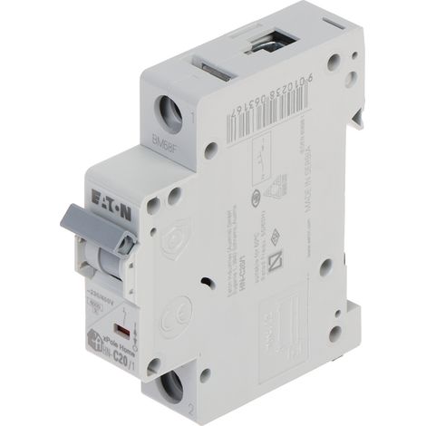 Interruptor automático monofásico HN-C20/1 de 20 A, tipo C, Eaton (1/5)