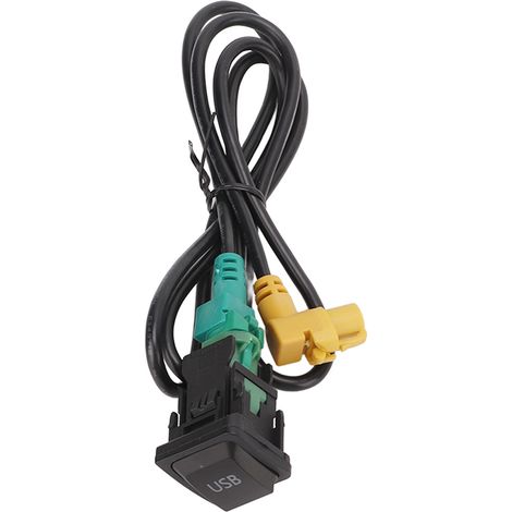 Adaptateur de câble USB AUX pour voiture, noir, résistant à l'usure, compatible avec MK5 MK6 RCD510 RNS315 RCD300+ (1/5)