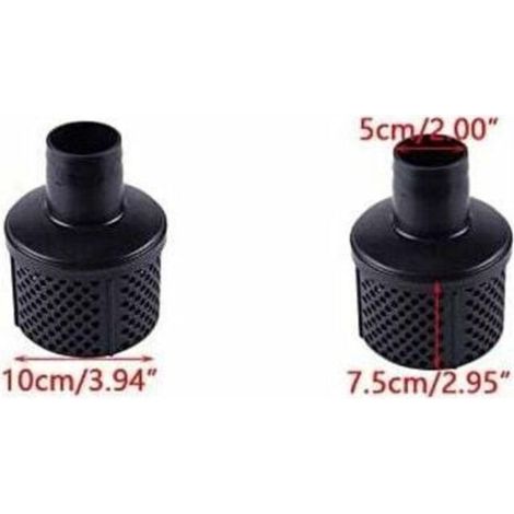 QORVA-Lot de 2 filtres pour pompe d'aspiration – Évacuation des eaux usées – ABS haute qualité – 2 pouces pour inondation (1/5)