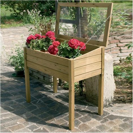 Semenzaio in legno Cocoon per giardino 100X50X82 Cm