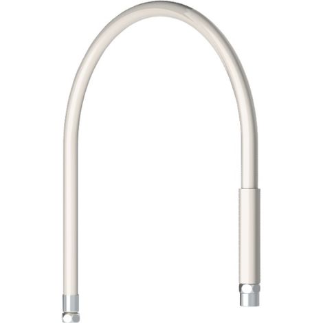Delabie – Flexible sanitaire 0,95 m qualité alimentaire – Filetage femelle 1/2' – Pression 10 bars – Température 70 °C – Écrou anti-torsion blanc (1/5)