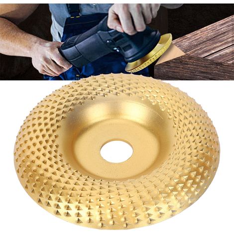 Disque à meuler en acier pour le travail du bois, accessoire pour outils électriques, quincaillerie, disque à sculpter les racines incurvées dorées E1-531 (1/5)